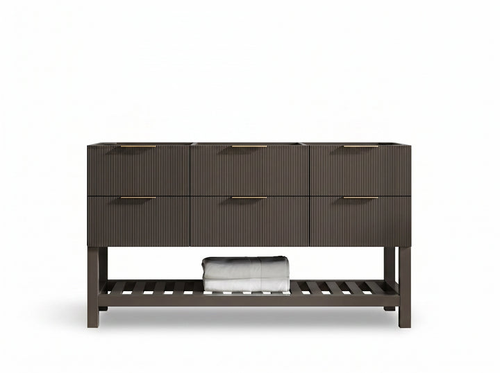Catalina 60 in W x 22 in D Free Standing Reeded Single Sink Bathroom Vanity - photo 3