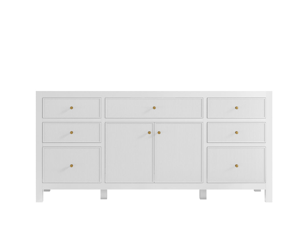 Sonoma 72 in W x 22 in D Free Standing Reeded Single Sink Bathroom Vanity