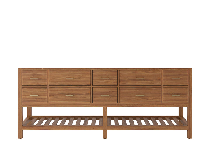 Parker Teak Wood 84 in. W x 22 in. D Double Sink Bathroom vanity with - photo 6
