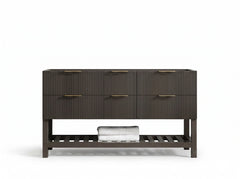 Catalina 60 in W x 22 in D Free Standing Reeded Double Sink Bathroom Vanity - photo 3