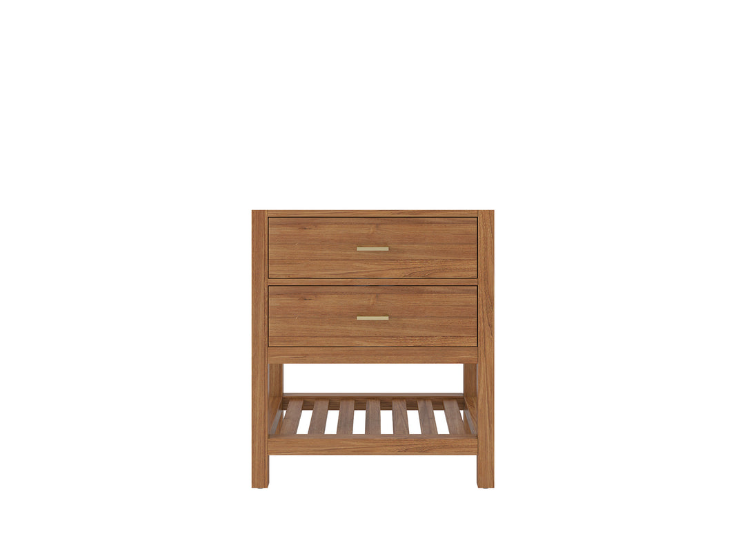 Parker Teak  30 in. W x 22 in. D Single Sink Bathroom Vanity in Golden - Cabinet only