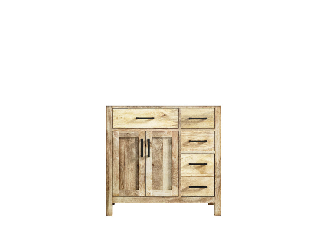 Malibu Mango Wood 36 in. W x 22 in. D Center Sink Bathroom Vanity