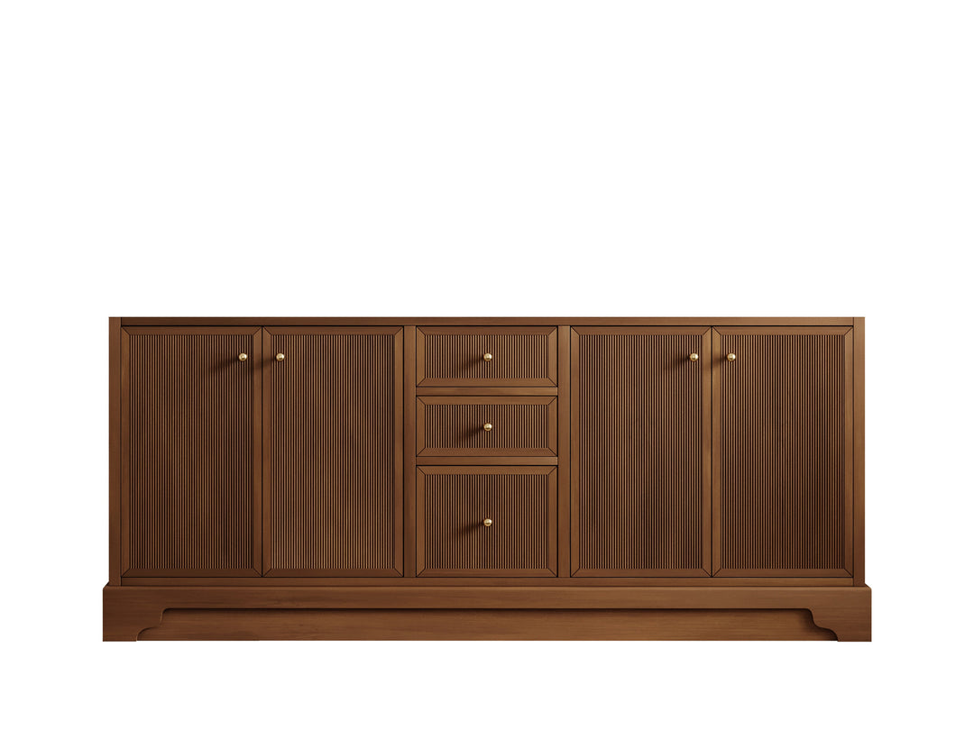 Manhattan Teak Wood 72 in. W x 22 in. D Single Sink Bathroom Vanity