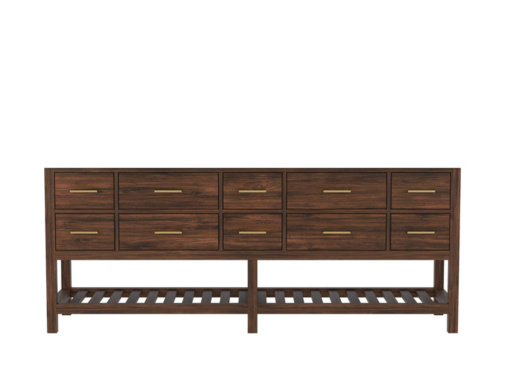 Parker Teak Wood 84 in. W x 22 in. D Double Sink Bathroom vanity with - photo 6