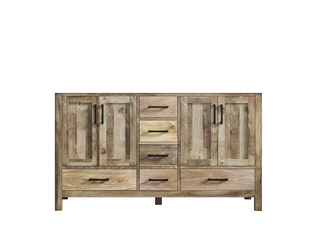 Malibu Mango Wood 60 in. W x 22 in. D Double Sink Bathroom Vanity