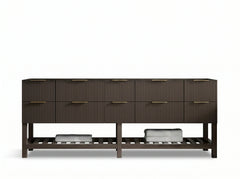 Catalina 84 in W x 22 in D Free Standing Reeded Double Sink Bathroom Vanity - photo 3
