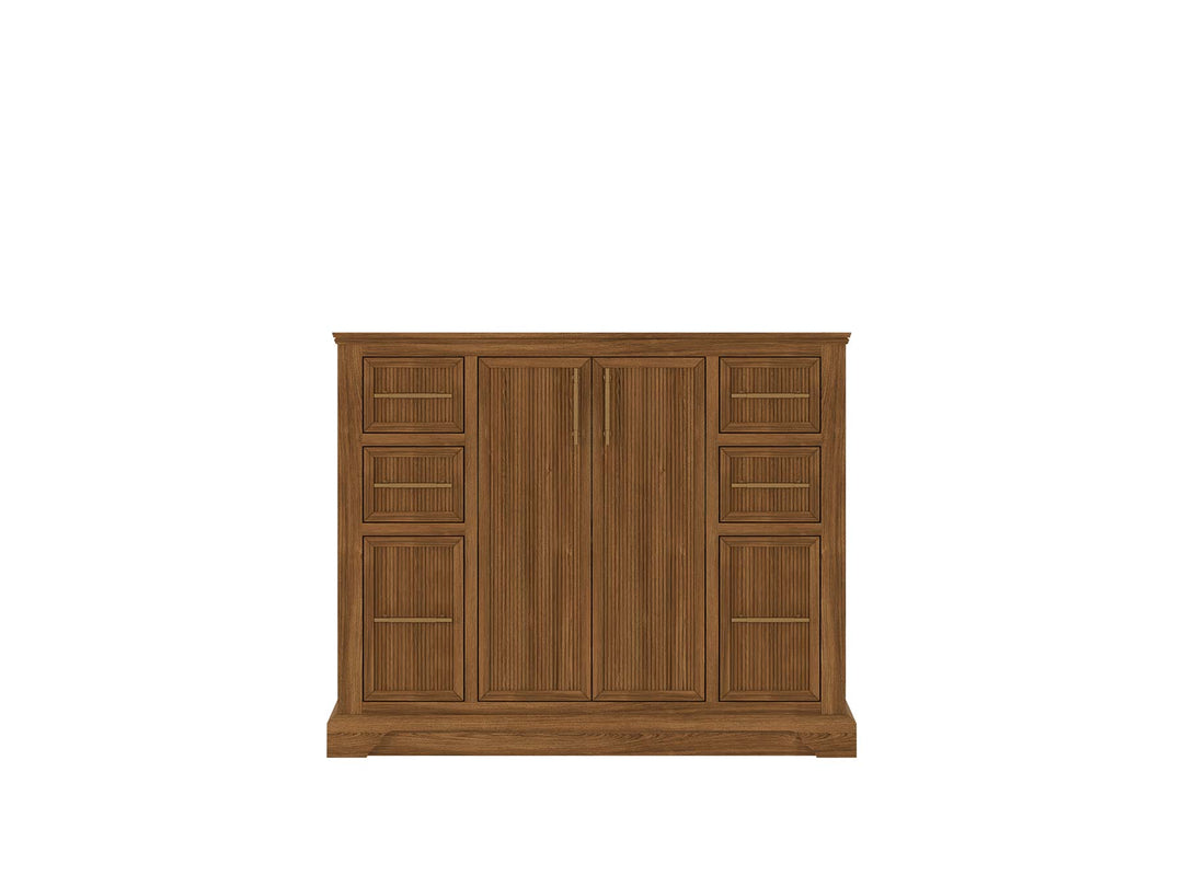 Alys Teak Wood 42 in. W x 22 in. D Single Sink Bathroom Vanity
