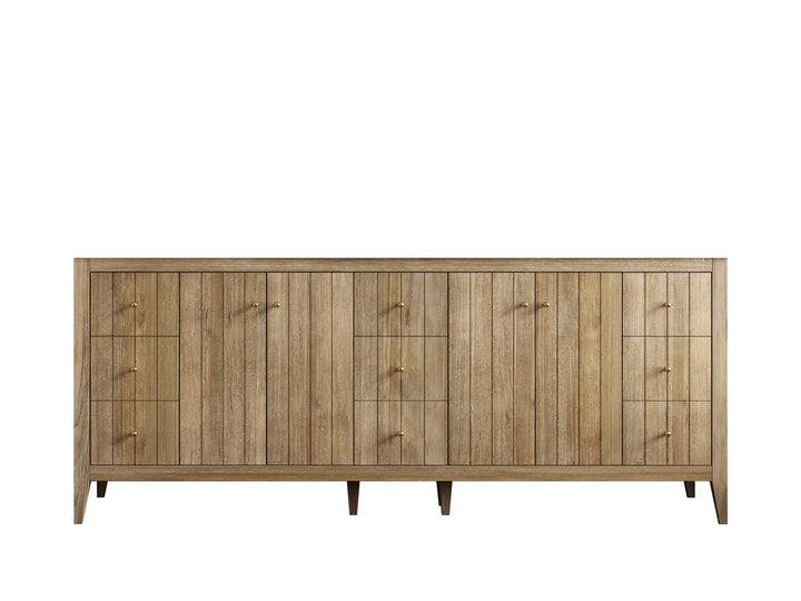 Atlanta Teak Wood 84 in. W x 22 in. D Double Sink Bathroom Vanity - photo 6
