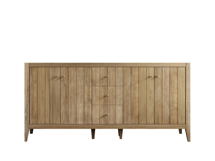 Atlanta Teak Wood 72 in. W x 22 in. D Double Sink Bathroom Vanity - photo 6