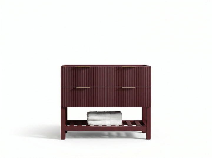 Catalina 42 in W x 22 in D Free Standing Reeded Single Sink Bathroom Vanity - photo 3