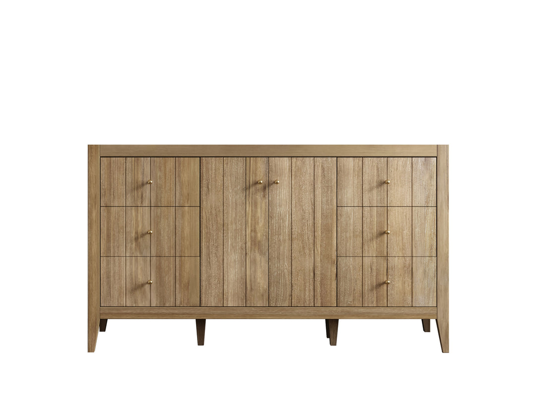 Atlanta Teak Wood 60 in. W x 22 in. D Single Sink Bathroom Vanity