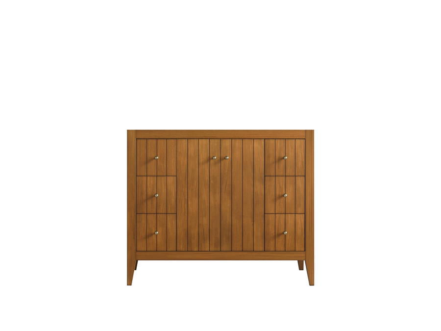 Atlanta Teak Wood 42 in. W x 22 in. D Single Sink Vanity Cabinet