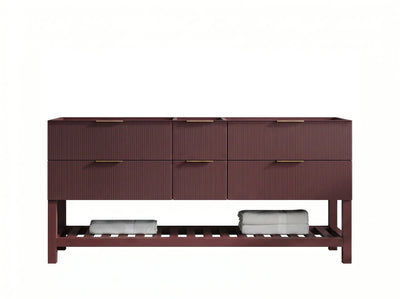 Catalina 72 in W x 22 in D Free Standing Reeded Double Sink Bathroom Vanity
