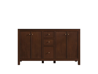 Chicago Teak 60 in. W x 22 in. D Double Sink Bathroom Vanity