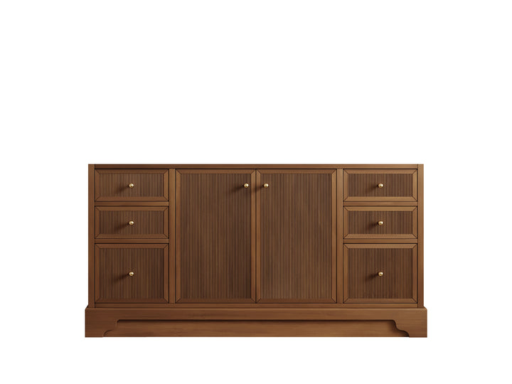 Manhattan Teak Wood 60 in. W x 22 in. D Single Sink Bathroom Vanity - photo 6