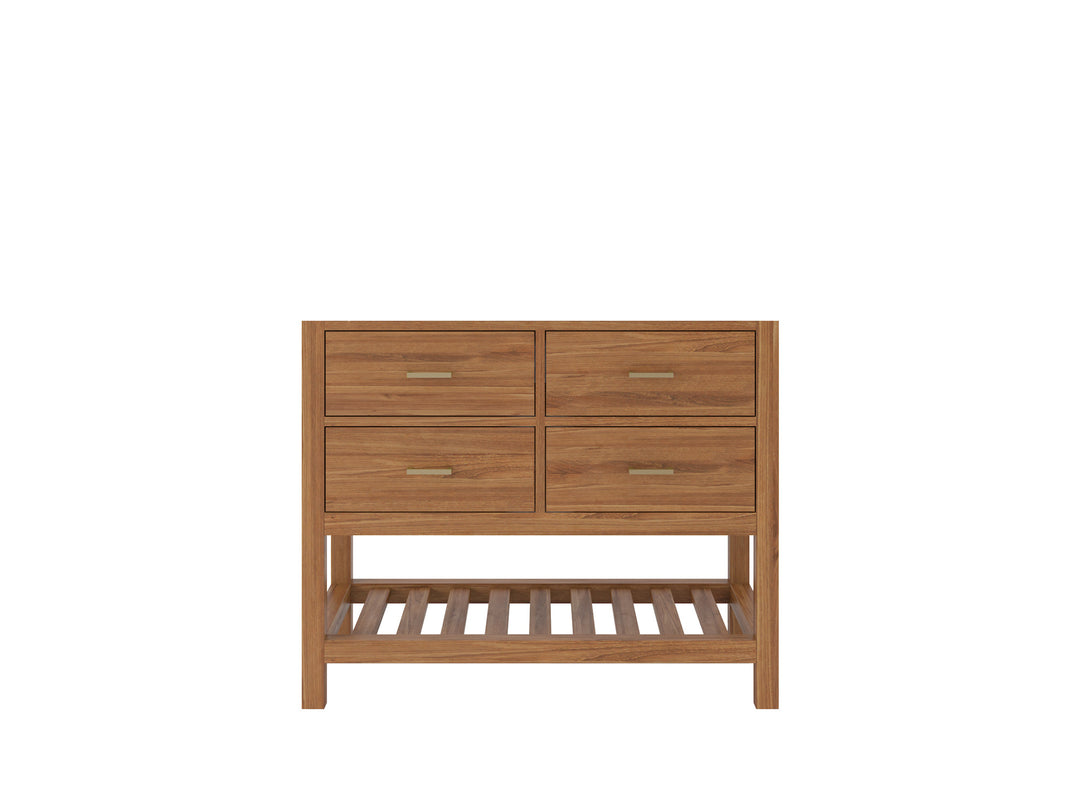 Parker Teak  42 in. W x 22 in. D Single Sink Bathroom Vanity in Golden - Cabinet only