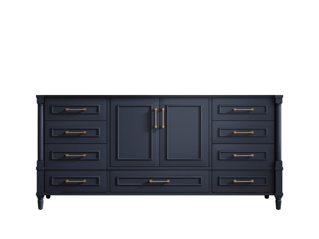 Aberdeen 72 in. W x 22 in. D Single Sink Bathroom Vanity in Hale Navy Blue with countertop - Cabinet Only