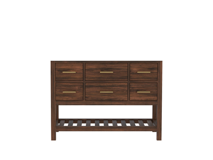 Parker Teak Wood 48 in. W x 22 in. D Single Sink Bathroom Vanity - photo 6