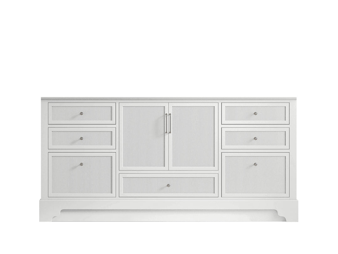 Alys 72 in. W x 22 in. D Single Sink Bathroom Vanity in White with countertop - Cabinet Only