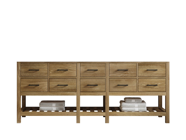 Parker Teak Wood 84 in. W x 22 in. D Double Sink Bathroom vanity with - photo 6