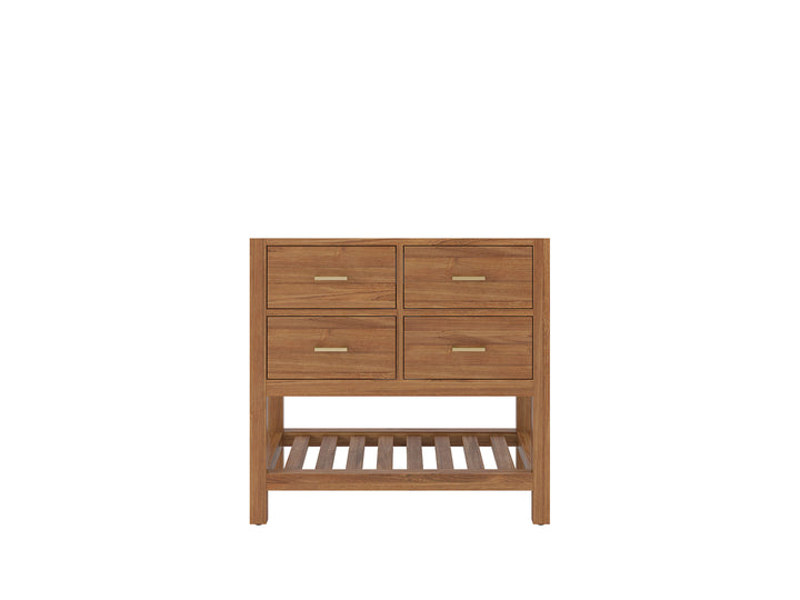 Parker Teak Wood 36 in. W x 22 in. D Center Sink Bathroom Vanity - photo 6