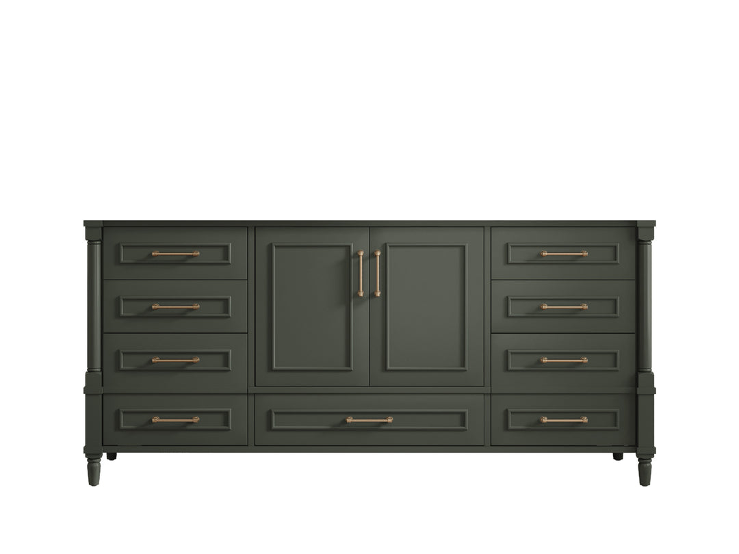Aberdeen 72 in. W x 22 in. D Single Sink Bathroom Vanity in Pewter Green with countertop - Cabinet Only