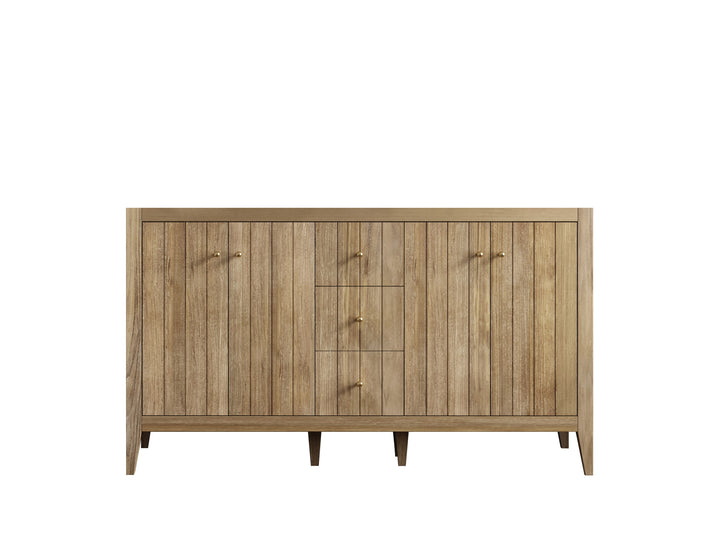 Atlanta Teak Wood 60 in. W x 22 in. D Double Sink Bathroom Vanity - photo 6