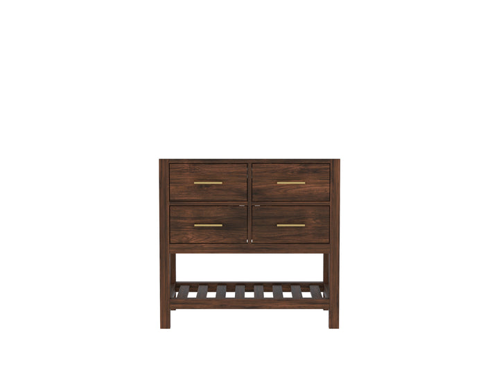 Parker Teak Wood 36 in. W x 22 in. D Center Sink Bathroom Vanity - photo 6