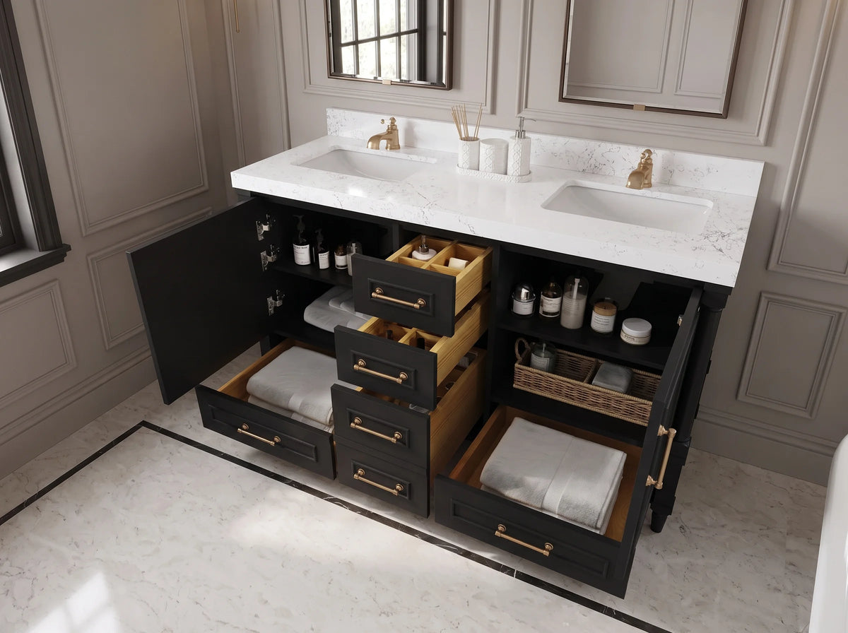 Aberdeen 60 in. W x 22 in. D Double Sink Bathroom Vanity