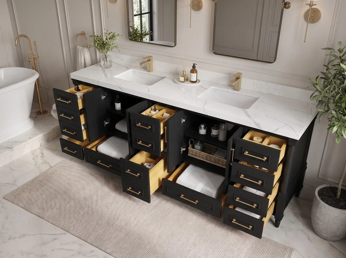 Aberdeen 84 in. W x 22 in. D Double Sink Bathroom Vanity