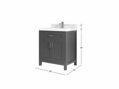 Cambridge 30 in. W x 22 in. D Single Sink Bathroom Vanity - photo 6