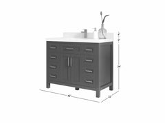 Cambridge 42 in. W x 22 in. D Single Sink Bathroom Vanity - photo 5