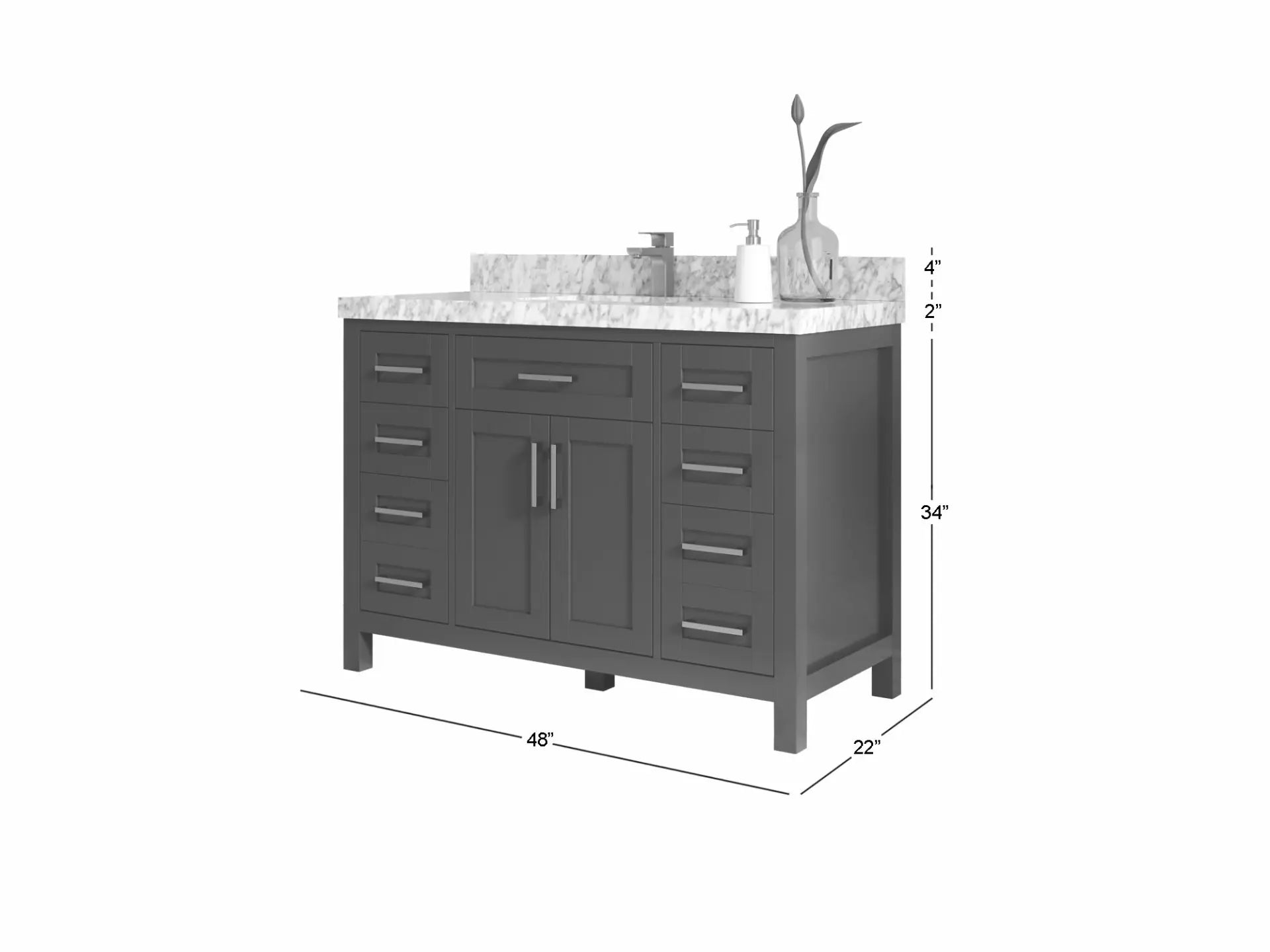 Cambridge 48 in. W x 22 in. D Single Sink Bathroom Vanity