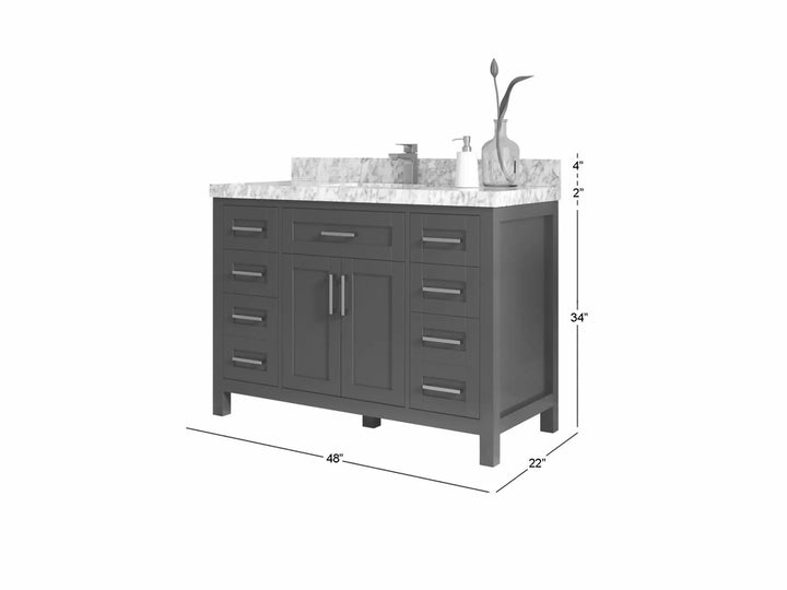 Cambridge 48 in. W x 22 in. D Single Sink Bathroom Vanity - photo 5