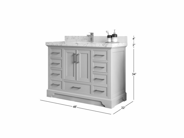 Charlotte 48 in. W x 22 in. D Single Sink Bathroom Vanity - photo 5