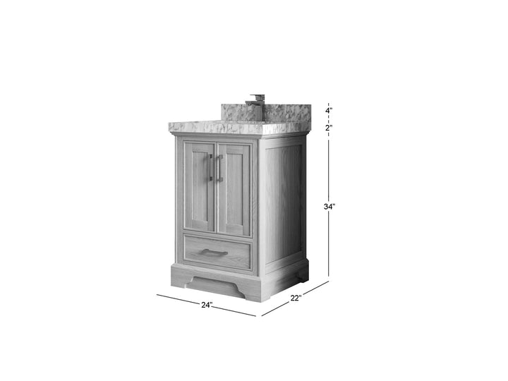 Charlotte White Oak 24 in. W x 22 in. D Single Sink Bathroom Vanity - photo 5