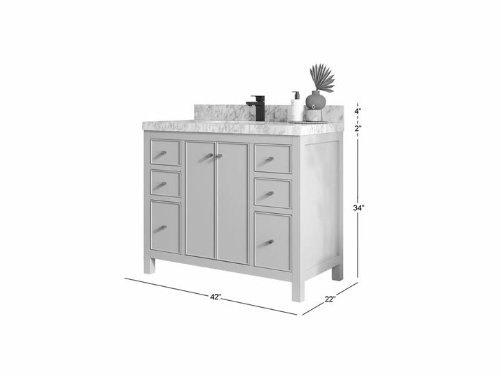 Chicago 42 in. W x 22 in. D Single Sink Bathroom Vanity - photo 5