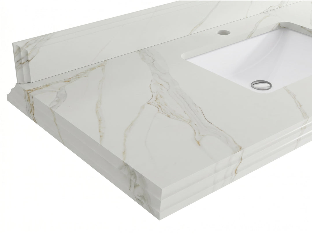 Atlanta Teak Wood 36 in. W x 22 in. D Left Offset Sink Bathroom Vanity | 
              
                Light Natural Teak
                
                  
             - ATL_TK_LNT_WHQZ_36L - photo №38