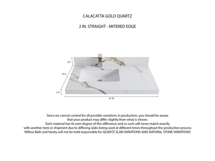 Cambridge 36 in. W x 22 in. D Left Offset Sink Bathroom Vanity - photo 14