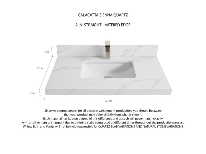 Cambridge 36 in. W x 22 in. D Single Center Sink Bathroom Vanity - photo 15