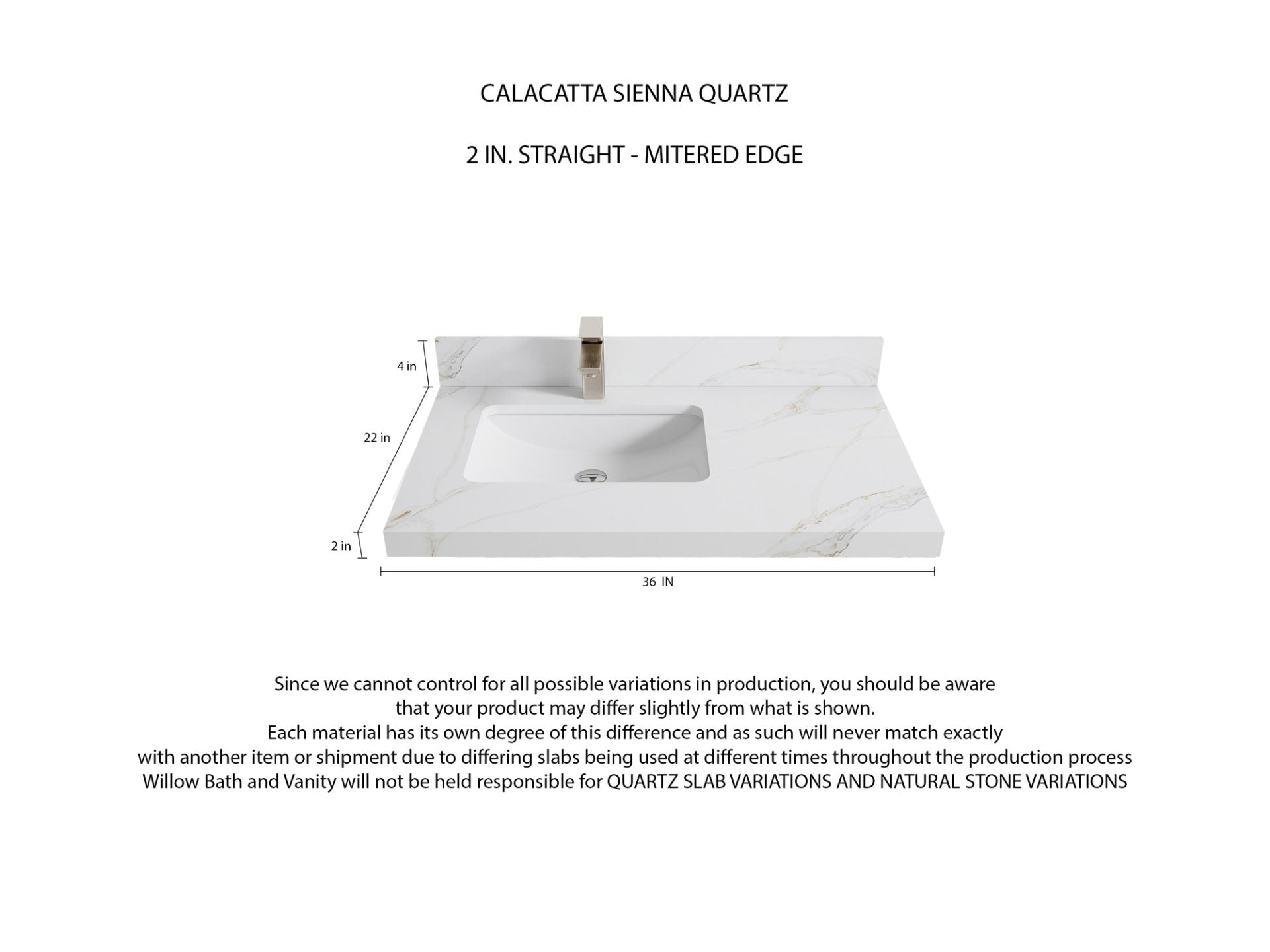 Cambridge 36 in. W x 22 in. D Left Offset Sink Bathroom Vanity