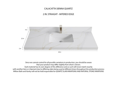 Cambridge 48 in. W x 22 in. D Single Sink Bathroom Vanity