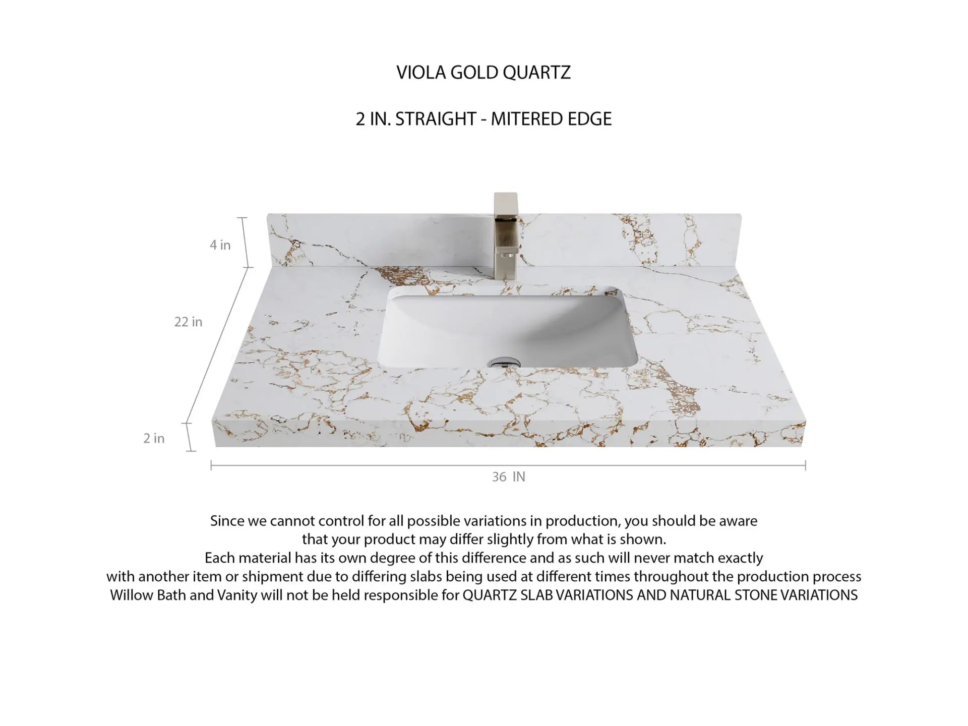 Cambridge 36 in. W x 22 in. D Single Center Sink Bathroom vanity