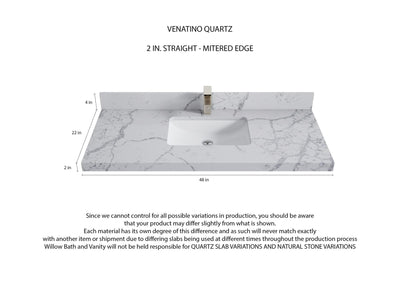Cambridge 48 in. W x 22 in. D Single Sink Bathroom Vanity