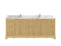 Austin Teak Wood 84 in. W x 22 in. D Double Sink Bathroom Vanity - photo 9