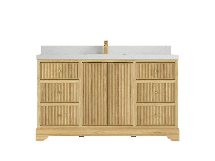 Austin Teak Wood 60 in. W x 22 in. D Single Sink Bathroom Vanity - photo 10