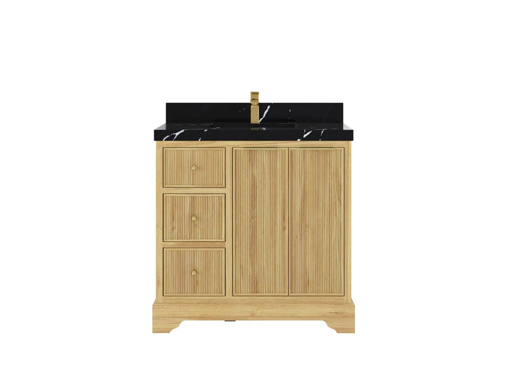 Austin Teak Wood 36 in. W x 22 in. D Center Sink Bathroom Vanity - photo 6