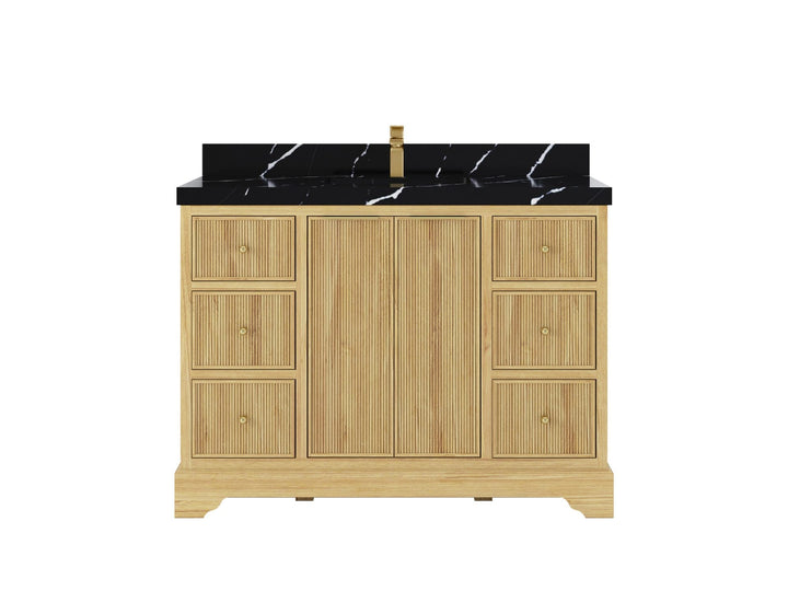 Austin Teak Wood 48 in. W x 22 in. D Single Sink Bathroom Vanity - photo 6