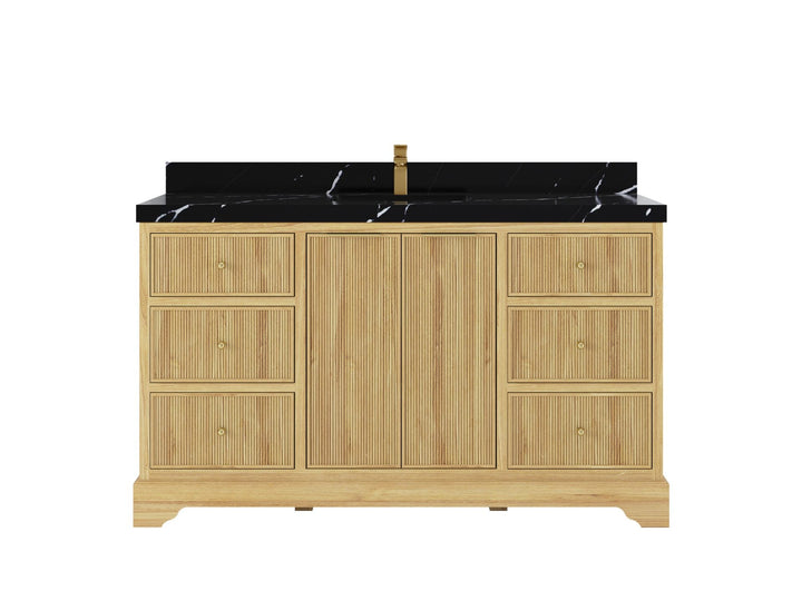 Austin Teak Wood 60 in. W x 22 in. D Single Sink Bathroom Vanity - photo 6