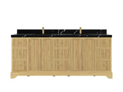 Austin Teak Wood 84 in. W x 22 in. D Double Sink Bathroom Vanity - photo 6
